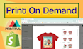 setup print on demand, shopify pod dropshipping store via printify, printful