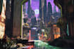 do cyberpunk scifi futuristic city