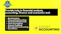do accounting and finance assignment financial analysis