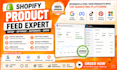 setup shopify product feed with multifeed  simprosys feedhub ced aftership feed