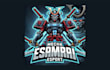 do unique mecha samurai mascot logo with creative concepts