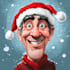 draw christmas caricatures, winter holidays cartoons
