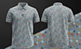 create custom print pattern golf polo t shirt design