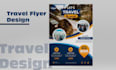 eye catching design travel flyer, construction flyer for you