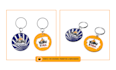 create 3d cad models for pvc rubber keychains, fridge magnet