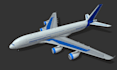 do stunning 3d airplane animation, 3d airplane model