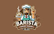 make your barista coffee mascot logo  in one day