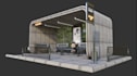 craft 3d bus stop design, exhibition stand, trade booth, kiosk , backdrop, stall
