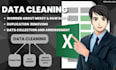 clean, merge, split  exel data