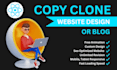 create professional portfolio website, simple static website, duplicate website