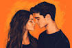create couples art vector portrait