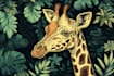 draw an animal and botanical illustration