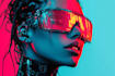 draw cyberpunk pop art portrait