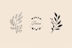 design feminine, botanical boho logo design
