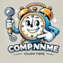 do make hand clock mascot logo design with express delivery