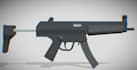 make game ready 3d lowpoly guns