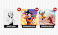 draw a comic style illustrations and character art, no ai