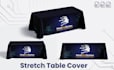 design modern canopy tent, feather flag, table cover, rollup banner