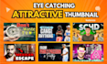 design catchy clickbait youtube, instagram thumbnail in 3hrs