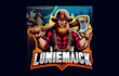 make modern lumberjack mascot logo with free source file