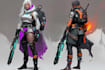 do cyberpunk and retro aesthetic characters