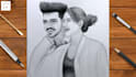 make your sketch fingure in pencil