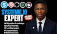 build systeme io expert, sales funnel,  landing page, systeme io website, VA