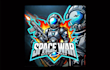 do creative space war mascot logo with express delivery