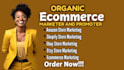 do shopify promotion, ebay, amazon, etsy, redbubble store promotion