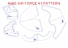 make nike air force a1 pattern with full size grading, customization