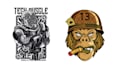 make emblem monkey gorilla logo and mascot style