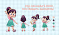 draw kids character design for children book illustration