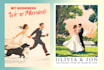 create a vintage wedding illustration poster design