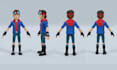 rig and animate low poly 3d characters in ps1, ps2, and n64 style