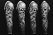 create a full sleeve realistic tattoo design from your concept