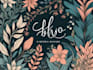 design boho chic hand drawn botanical logo