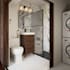 create a modern mid century bathroom design