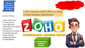 customize and setup zoho CRM, zoho books, zoho one
