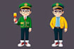 design funny cartoon moscot logo character