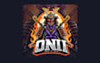do creative oni samurai warrior mascot logo with new concept