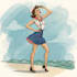draw a pin up style art