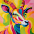create custom vibrant animal abstract art with mid journey