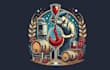 design glass red wine making logo with express delivery