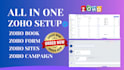set up your zoho zoho CRM zoho bigin zoho campaigns zoho form zoho books sites