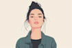 draw flat minimalist vector portrait from your photo