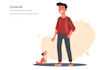 create flat vector illustration or cartoon character