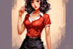 do a unique pin up girl art