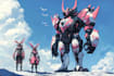 illustrate robots and armored characters