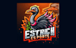 do creative ostrich mascot logo with unlimited revisions