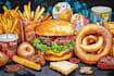 drawing original food pop art for you